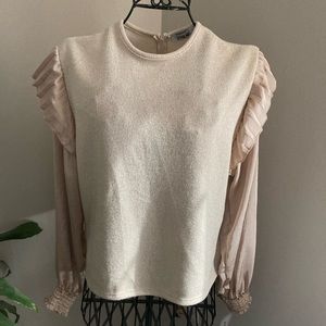 Day or night mock neck blouse